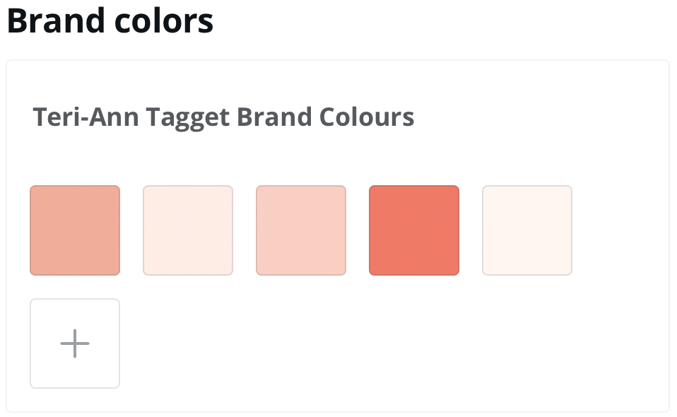 Uploading Brand Colour Palette to Canva Brand Kit