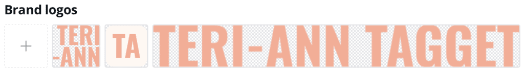 Uploaded Logos to Canva Brand Kit