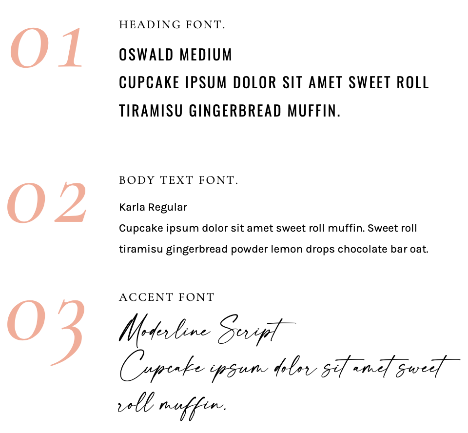 Teri-Ann Tagget Brand Font System for Brand Style Guide