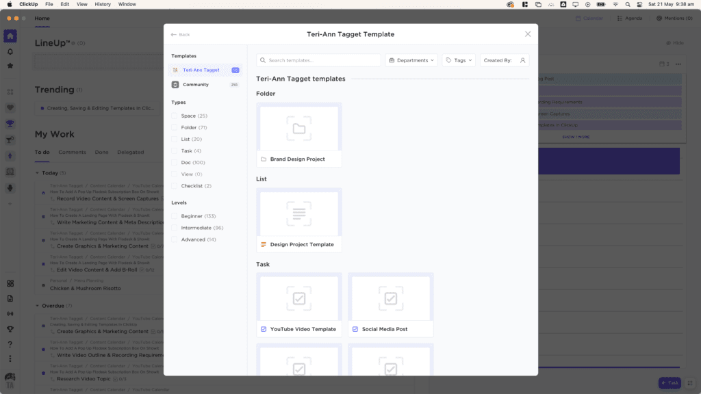 How To Create Update Use Templates in ClickUp